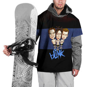 Накидка на куртку 3D с принтом Группа Blink-182 в Белгороде, 100% полиэстер |  | blink | альтернативный рок | блинк | группа | марк хоппус | музыка | мэтт скиба | надпись | панк | панк рок | песни | поп панк | рок | синий | скейт панк | трэвис баркер