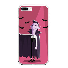 Чехол для iPhone 7Plus/8 Plus матовый с принтом Дракула в Белгороде, Силикон | Область печати: задняя сторона чехла, без боковых панелей | dracula | halloween | helloween | вампир | день всех святых | детям | для детей | хеллоуин | хеловин | хэллоуин
