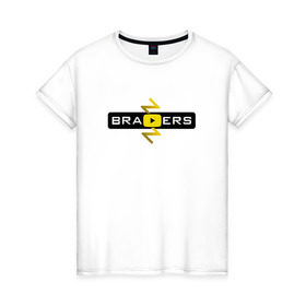 Женская футболка хлопок с принтом Brazzers Video в Белгороде, 100% хлопок | прямой крой, круглый вырез горловины, длина до линии бедер, слегка спущенное плечо | brazzers | бразерс | браззерс | видео