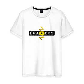 Мужская футболка хлопок с принтом Brazzers Video в Белгороде, 100% хлопок | прямой крой, круглый вырез горловины, длина до линии бедер, слегка спущенное плечо. | Тематика изображения на принте: brazzers | бразерс | браззерс | видео