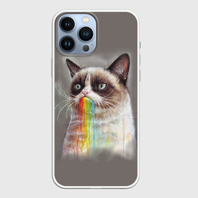 Чехол для iPhone 13 Pro Max с принтом Grumpy Cat в Белгороде,  |  | animal | cat | grumpy cat | животное | кот | котенок | кошка | радуга