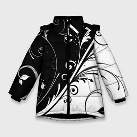 Зимняя куртка для девочек 3D с принтом Цветочный узор в Белгороде, ткань верха — 100% полиэстер; подклад — 100% полиэстер, утеплитель — 100% полиэстер. | длина ниже бедра, удлиненная спинка, воротник стойка и отстегивающийся капюшон. Есть боковые карманы с листочкой на кнопках, утяжки по низу изделия и внутренний карман на молнии. 

Предусмотрены светоотражающий принт на спинке, радужный светоотражающий элемент на пуллере молнии и на резинке для утяжки. | абстракция | белый | инь янь | модные | прикольные картинки | природа | растения | тренды | узоры | цветы | черный