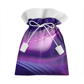 Подарочный 3D мешок с принтом Фиолетовые Волны в Белгороде, 100% полиэстер | Размер: 29*39 см | линии | узоры | фиолетовый | цвет