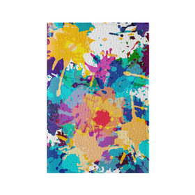 Обложка для паспорта матовая кожа с принтом Пятна краски в Белгороде, натуральная матовая кожа | размер 19,3 х 13,7 см; прозрачные пластиковые крепления | абстракция | брызги | краска | пятно