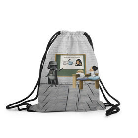 Рюкзак-мешок 3D с принтом Вейдер-учитель в Белгороде, 100% полиэстер | плотность ткани — 200 г/м2, размер — 35 х 45 см; лямки — толстые шнурки, застежка на шнуровке, без карманов и подкладки | 