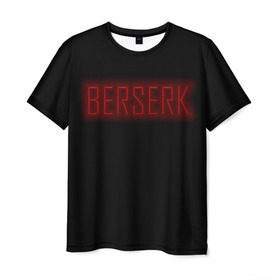 Мужская футболка 3D с принтом BERSERK в Белгороде, 100% полиэфир | прямой крой, круглый вырез горловины, длина до линии бедер | аниме | берсерк | гатс | гриффит | доспех берсерка | черный мечник