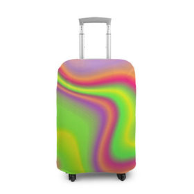 Чехол для чемодана 3D с принтом Кислотные разводы в Белгороде, 86% полиэфир, 14% спандекс | двустороннее нанесение принта, прорези для ручек и колес | color | paint | абстракция | абстракция красок | краска | разводы | разводы красок | цветные краски | яркие краски
