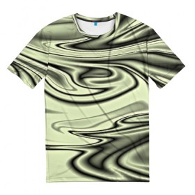 Мужская футболка 3D с принтом Серый узор в Белгороде, 100% полиэфир | прямой крой, круглый вырез горловины, длина до линии бедер | color | paint | абстракция | абстракция красок | краска | разводы | разводы красок | цветные краски | яркие краски