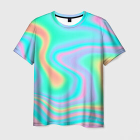 Мужская футболка 3D с принтом Светлые узоры в Белгороде, 100% полиэфир | прямой крой, круглый вырез горловины, длина до линии бедер | color | paint | абстракция | абстракция красок | краска | разводы | разводы красок | цветные краски | яркие краски