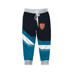 Детские брюки 3D с принтом Арсенал / FC Arsenal 2018 #1 в Белгороде, 100% полиэстер | манжеты по низу, эластичный пояс регулируется шнурком, по бокам два кармана без застежек, внутренняя часть кармана из мелкой сетки | fc | геометрия | эмблема