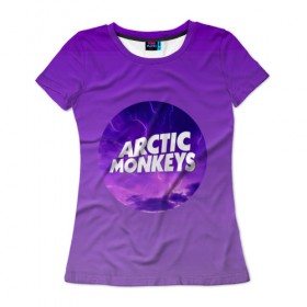Женская футболка 3D с принтом Arctic Monkeys в Белгороде, 100% полиэфир ( синтетическое хлопкоподобное полотно) | прямой крой, круглый вырез горловины, длина до линии бедер | алекс тёрнер | арктик | арктические мартышки | гаражный | группа | джейми кук | инди рок | манкис | музыка | мэтт хелдер | ник о мэлли | обезьяна | постпанк ривайвл | психоделический | рок