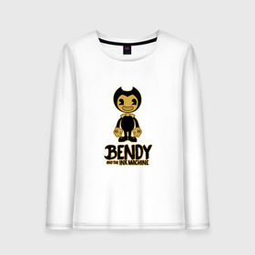 Женский лонгслив хлопок с принтом Bendy and the ink machine (12) в Белгороде, 100% хлопок |  | bendy | bendy and the ink machine | horror | ink | machine | trend