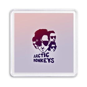 Магнит 55*55 с принтом Группа Arctic Monkeys в Белгороде, Пластик | Размер: 65*65 мм; Размер печати: 55*55 мм | 
