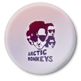 Значок с принтом Группа Arctic Monkeys в Белгороде,  металл | круглая форма, металлическая застежка в виде булавки | 