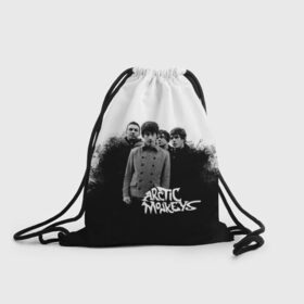 Рюкзак-мешок 3D с принтом Группа Arctic Monkeys в Белгороде, 100% полиэстер | плотность ткани — 200 г/м2, размер — 35 х 45 см; лямки — толстые шнурки, застежка на шнуровке, без карманов и подкладки | arctic monkeys обезьянка
