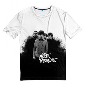 Мужская футболка 3D с принтом Группа Arctic Monkeys в Белгороде, 100% полиэфир | прямой крой, круглый вырез горловины, длина до линии бедер | arctic monkeys обезьянка
