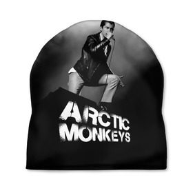 Шапка 3D с принтом Солист Arctic Monkeys в Белгороде, 100% полиэстер | универсальный размер, печать по всей поверхности изделия | алекс тёрнер | арктик | арктические мартышки | гаражный | группа | джейми кук | инди рок | манкис | музыка | мэтт хелдер | ник о мэлли | обезьяна | постпанк ривайвл | психоделический | рок