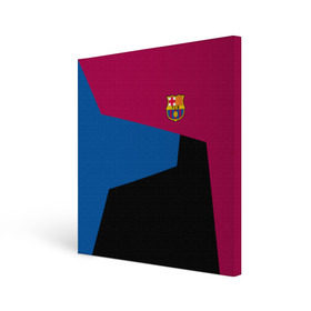 Холст квадратный с принтом FC Barcelona 2018 #5 в Белгороде, 100% ПВХ |  | fcb | барселона | геометрия | футбольный клуб