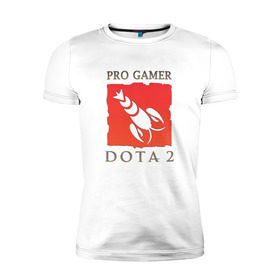 Мужская футболка премиум с принтом Dota 2 Pro Gamer в Белгороде, 92% хлопок, 8% лайкра | приталенный силуэт, круглый вырез ворота, длина до линии бедра, короткий рукав | Тематика изображения на принте: 