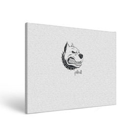 Холст прямоугольный с принтом Pitbull в Белгороде, 100% ПВХ |  | Тематика изображения на принте: dog | питбуль | порода | рисунок | собака