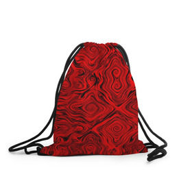 Рюкзак-мешок 3D с принтом Tie-Dye red в Белгороде, 100% полиэстер | плотность ткани — 200 г/м2, размер — 35 х 45 см; лямки — толстые шнурки, застежка на шнуровке, без карманов и подкладки | волны | красный | разводы | текстура