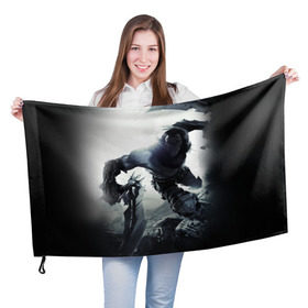 Флаг 3D с принтом Darksiders 2 в Белгороде, 100% полиэстер | плотность ткани — 95 г/м2, размер — 67 х 109 см. Принт наносится с одной стороны | darksiders