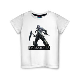 Детская футболка хлопок с принтом Darksiders 7 в Белгороде, 100% хлопок | круглый вырез горловины, полуприлегающий силуэт, длина до линии бедер | darksiders