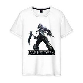 Мужская футболка хлопок с принтом Darksiders 7 в Белгороде, 100% хлопок | прямой крой, круглый вырез горловины, длина до линии бедер, слегка спущенное плечо. | Тематика изображения на принте: darksiders