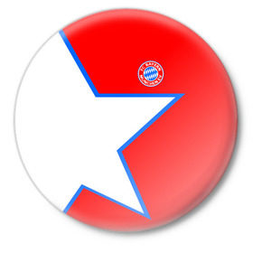 Значок с принтом ФК Бавария 2018 в Белгороде,  металл | круглая форма, металлическая застежка в виде булавки | bayern | fly fc | бавария | спорт | футбольный клуб