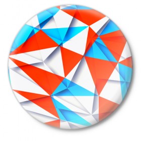 Значок с принтом Треугольники в Белгороде,  металл | круглая форма, металлическая застежка в виде булавки | Тематика изображения на принте: 