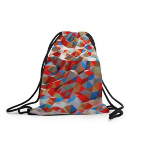 Рюкзак-мешок 3D с принтом abstraction polygon в Белгороде, 100% полиэстер | плотность ткани — 200 г/м2, размер — 35 х 45 см; лямки — толстые шнурки, застежка на шнуровке, без карманов и подкладки | 