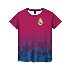 Женская футболка 3D с принтом Real Madrid 2018 Military 2 в Белгороде, 100% полиэфир ( синтетическое хлопкоподобное полотно) | прямой крой, круглый вырез горловины, длина до линии бедер | emirates | fc | real madrid | клуб | реал мадрид