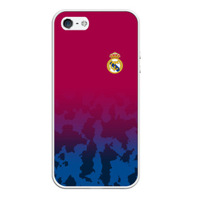 Чехол для iPhone 5/5S матовый с принтом Real Madrid 2018 Military 2 в Белгороде, Силикон | Область печати: задняя сторона чехла, без боковых панелей | emirates | fc | real madrid | клуб | реал мадрид