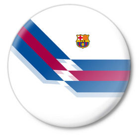 Значок с принтом FC Barcelona #8 в Белгороде,  металл | круглая форма, металлическая застежка в виде булавки | fcb | барселона | геометрия | футбольный клуб