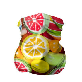 Бандана-труба 3D с принтом Candy в Белгороде, 100% полиэстер, ткань с особыми свойствами — Activecool | плотность 150‒180 г/м2; хорошо тянется, но сохраняет форму | candy | colorful | lollipop | sweet | конфеты | леденцы | сладости