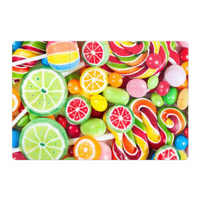 Магнитный плакат 3Х2 с принтом Candy в Белгороде, Полимерный материал с магнитным слоем | 6 деталей размером 9*9 см | Тематика изображения на принте: candy | colorful | lollipop | sweet | конфеты | леденцы | сладости
