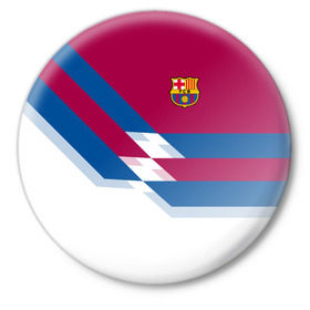 Значок с принтом FC Barcelona #4 в Белгороде,  металл | круглая форма, металлическая застежка в виде булавки | 
