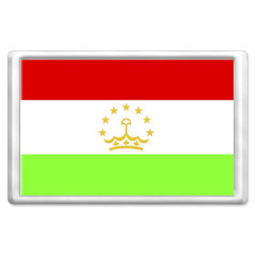 Магнит 45*70 с принтом Флаг Таджикистана в Белгороде, Пластик | Размер: 78*52 мм; Размер печати: 70*45 | парчами точикистон | таджикистан | точикистон | флаг | флаг таджикистана