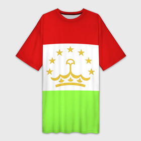 Платье-футболка 3D с принтом Флаг Таджикистана в Белгороде,  |  | парчами точикистон | таджикистан | точикистон | флаг | флаг таджикистана