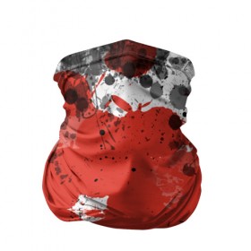 Бандана-труба 3D с принтом Брызги и пятна в Белгороде, 100% полиэстер, ткань с особыми свойствами — Activecool | плотность 150‒180 г/м2; хорошо тянется, но сохраняет форму | белый | грязь | красный | кровь | пятна | черный