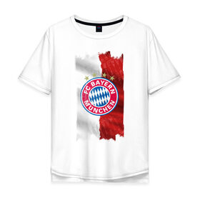 Мужская футболка хлопок Oversize с принтом Bayern Munchen - Vintage style No. 3 в Белгороде, 100% хлопок | свободный крой, круглый ворот, “спинка” длиннее передней части | bayern munchen | fcb | football | бавария мюнхен