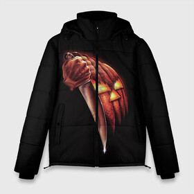 Мужская зимняя куртка 3D с принтом Хэллоуин в Белгороде, верх — 100% полиэстер; подкладка — 100% полиэстер; утеплитель — 100% полиэстер | длина ниже бедра, свободный силуэт Оверсайз. Есть воротник-стойка, отстегивающийся капюшон и ветрозащитная планка. 

Боковые карманы с листочкой на кнопках и внутренний карман на молнии. | halloween | helloween | день всех святых | джон | карпентер | классика | майк майерс | майкл майерс | постер | фильм ужасов | хеллоуин | хеловин | хэллоуин