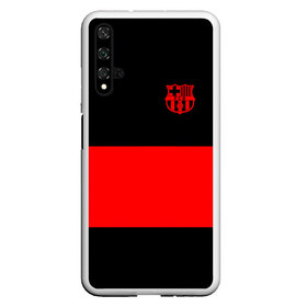 Чехол для Honor 20 с принтом FC Barcelona Black Collection в Белгороде, Силикон | Область печати: задняя сторона чехла, без боковых панелей | Тематика изображения на принте: black collection | fc | fc barcelona | fcb | fly emirates | ronaldo | барселона | зож | клуб | линии | месси | модные | мяч | реал мадрид | спорт | спортивные | тренды | футбол | футбольный клуб | эмблема