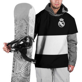 Накидка на куртку 3D с принтом Real Madrid Black Collection в Белгороде, 100% полиэстер |  | emirates | fc | real madrid | клуб | мяч | реал мадрид