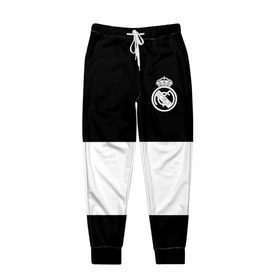 Мужские брюки 3D с принтом Real Madrid Black Collection в Белгороде, 100% полиэстер | манжеты по низу, эластичный пояс регулируется шнурком, по бокам два кармана без застежек, внутренняя часть кармана из мелкой сетки | emirates | fc | real madrid | клуб | мяч | реал мадрид