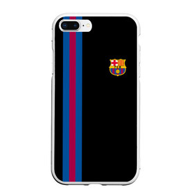 Чехол для iPhone 7Plus/8 Plus матовый с принтом FC Barcelona Line Collection в Белгороде, Силикон | Область печати: задняя сторона чехла, без боковых панелей | fc | барселона | эмблема