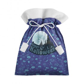 Подарочный 3D мешок с принтом happy halloween в Белгороде, 100% полиэстер | Размер: 29*39 см | Тематика изображения на принте: 31 октября | halloween | день святых | праздник | праздник мертвых | хэллоуин