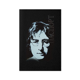 Обложка для паспорта матовая кожа с принтом Джон Леннон 7 в Белгороде, натуральная матовая кожа | размер 19,3 х 13,7 см; прозрачные пластиковые крепления | Тематика изображения на принте: john lennon | the beatles | битлс | джон леннон