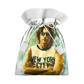 Подарочный 3D мешок с принтом Джон Леннон 10 в Белгороде, 100% полиэстер | Размер: 29*39 см | Тематика изображения на принте: john lennon | the beatles | битлс | джон леннон