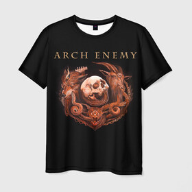 Мужская футболка 3D с принтом Arch Enemy в Белгороде, 100% полиэфир | прямой крой, круглый вырез горловины, длина до линии бедер | alissa white gluz | arch enemy | алисса уайт глаз | арч энеми